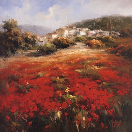 Framed Papavero Villagio Print