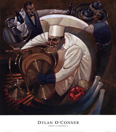 Framed Chefs in Motion II Print