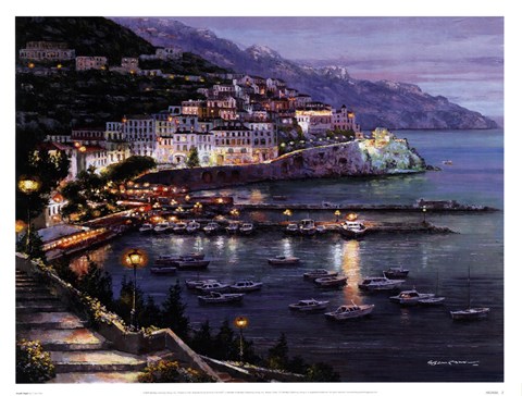 Framed Amalfi Night Print