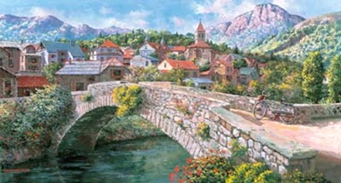 Framed Biejsa, Spain Print