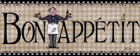 Framed Bon Appetit Print