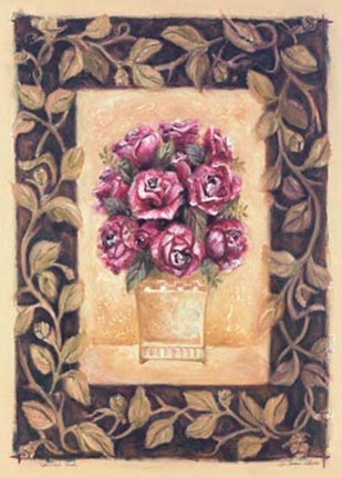 Framed Cabbage Rose Print