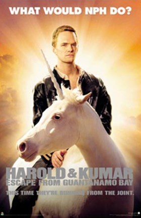 Framed Harold and Kumar - What would NPH do? Print
