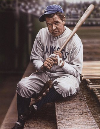 babe ruth color photo