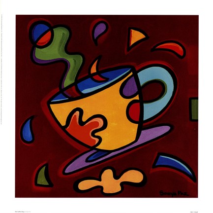 Framed Red Coffee Mug Print