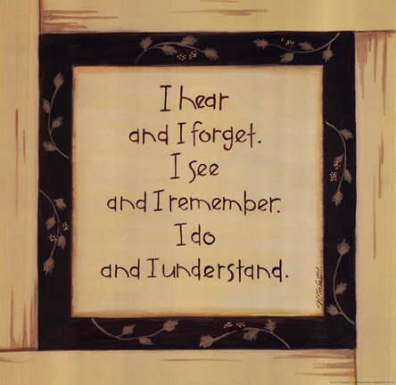 Framed Hear See Do Print