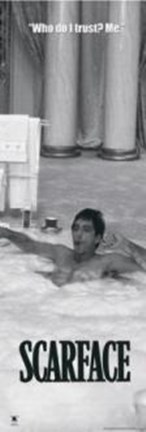Framed Scarface - Tub B&amp;W Print