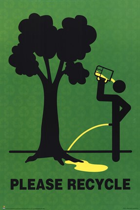 Framed Please Recycle Print