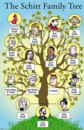 Framed Schitt Family Tree Print