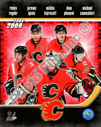 Framed 2008-09 Calgary Flames Team Composite Print