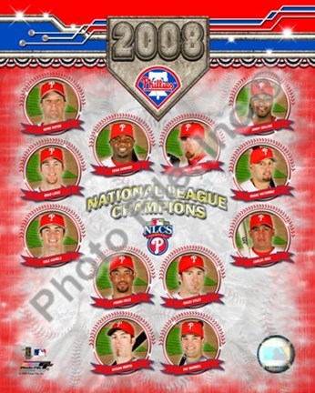 Framed 2008 Philadelphia Phillies National League Champions Composite Print