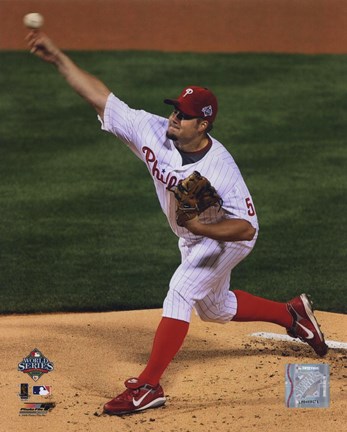 Framed Joe Blanton Game four of the 2008 MLB World Series Print