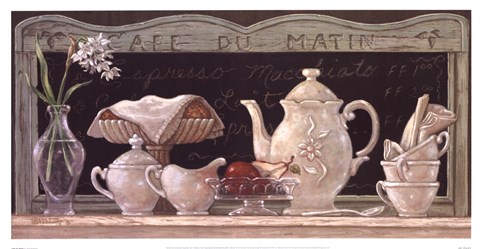 Framed Cafe Du Matin Print
