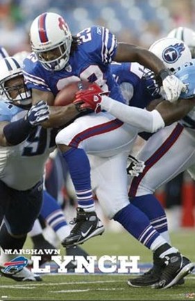 Framed Bills - Marshawn Lynch Print