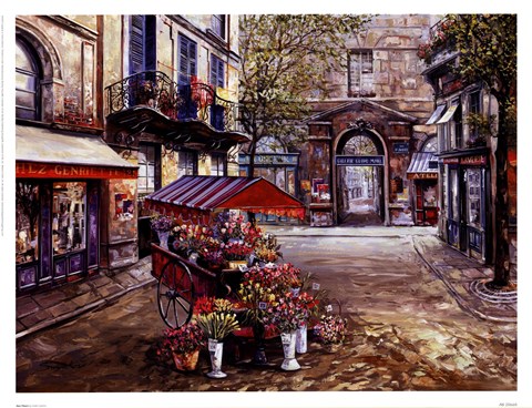 Framed Aux Fleurs Print