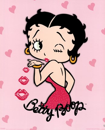 Framed Betty Boop - Kiss Print