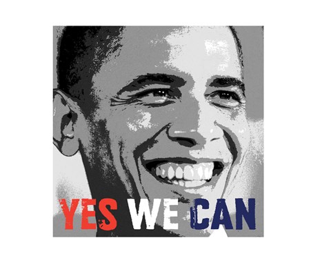 Framed Barack Obama:  Yes We Can Print