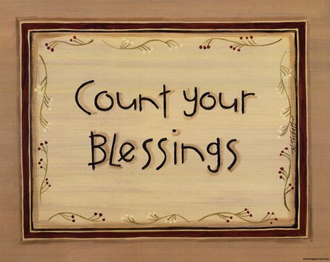 Framed Count Your Blessings Print