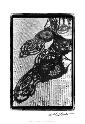 Framed Cafe Shadows I Print