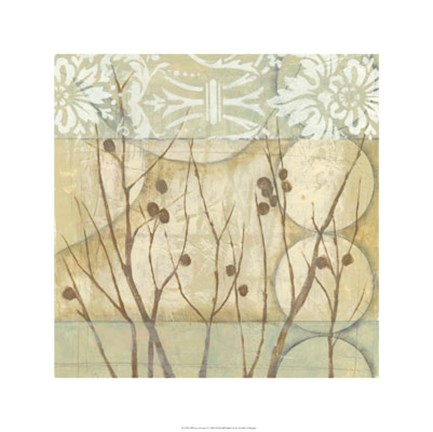 Framed Willow and Lace I Print