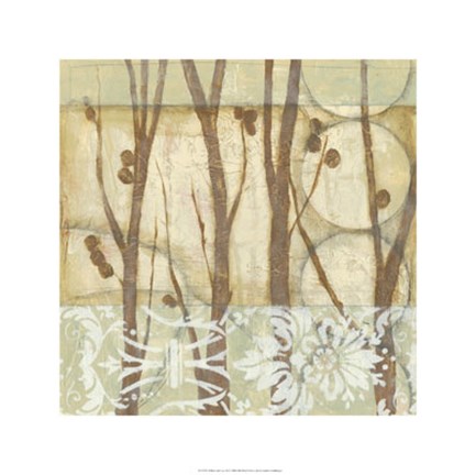 Framed Willow and Lace III Print