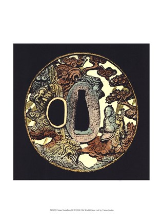 Framed Asian Medallion III Print