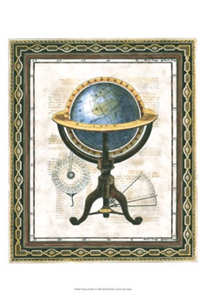 Framed Traditional Globe I Print