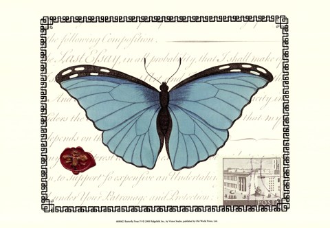 Framed Butterfly Prose IV Print