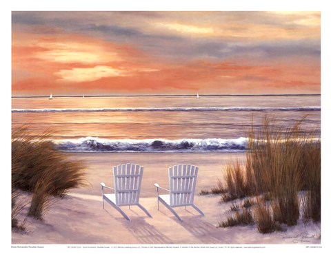 Framed Paradise Sunset Print
