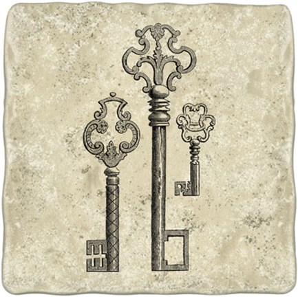 Framed Antique Keys II Print