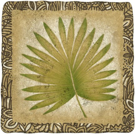Framed Exotic Palm Leaf II Print
