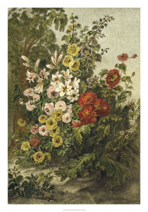 Framed Flower Garden Print