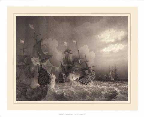 Framed Ships at Sea I Print