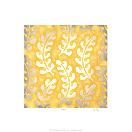 Framed Classical Leaves I Print