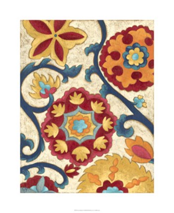 Framed Suzani Splendor I Print