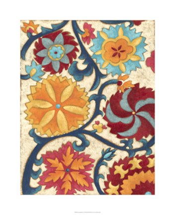 Framed Suzani Splendor II Print