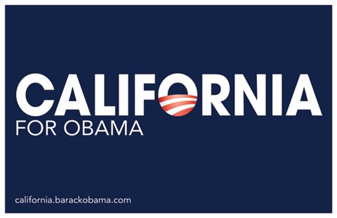 Framed Barack Obama - (California for Obama) Campaign Poster Print