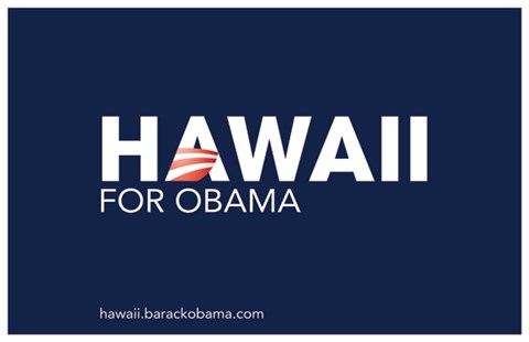 Framed Barack Obama - (Hawaii for Obama) Campaign Poster Print