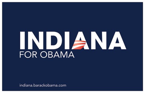 Framed Barack Obama - (Indiana for Obama) Campaign Poster Print
