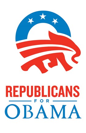 Framed Barack Obama - (Republicans for Obama) Campaign Poster Print