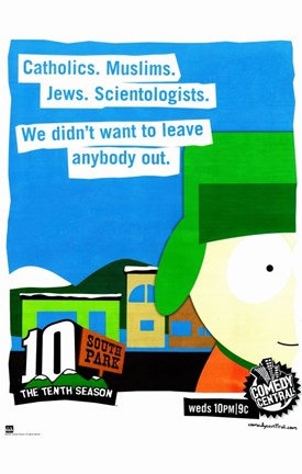 Framed South Park - style D Print