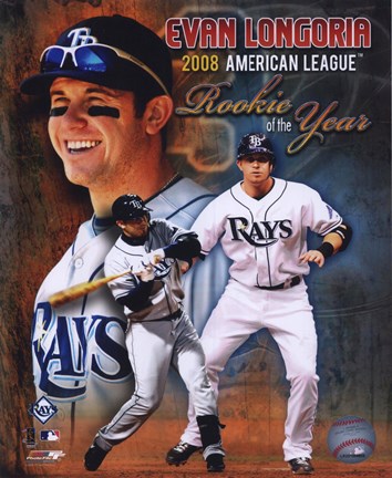 Evan Longoria 2008 American League Rookie Of The Year Portrait