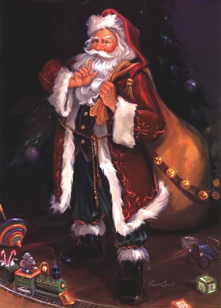 Framed Shh Santa Print