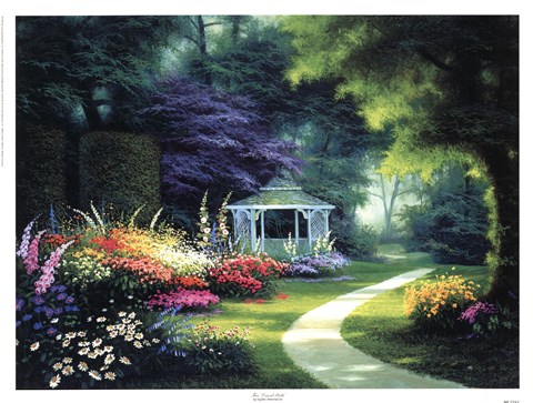 Framed Tree Lined Path Print