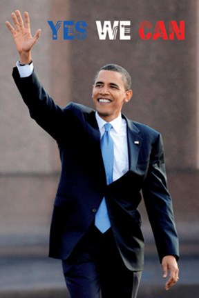 Framed Barack Obama: Yes We Can Print