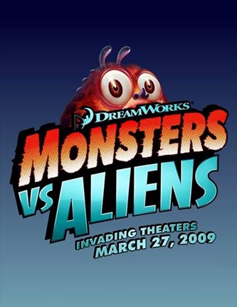 Framed Monsters vs. Aliens, c.2009 - style B Print