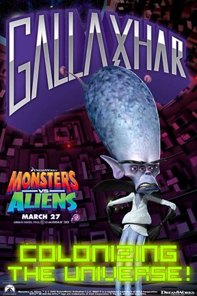 Framed Monsters vs. Aliens, c.2009 - style G Print