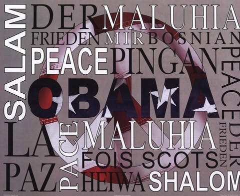 Framed Obama - Peace Print