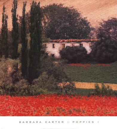 Framed Poppies I Print