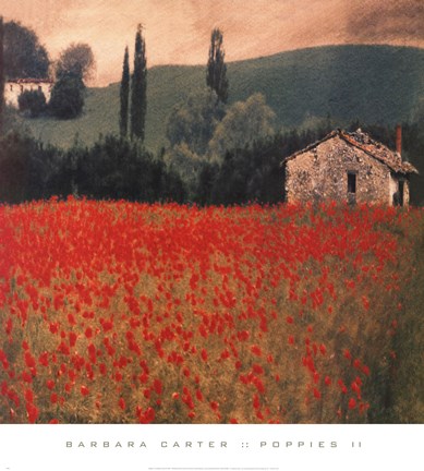 Framed Poppies II Print